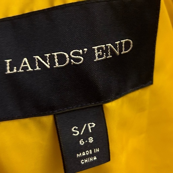 Yellow Lands End puffer vest size Small - Picture 6 of 6